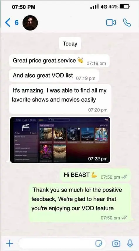 WhatsApp message from a customer 6
